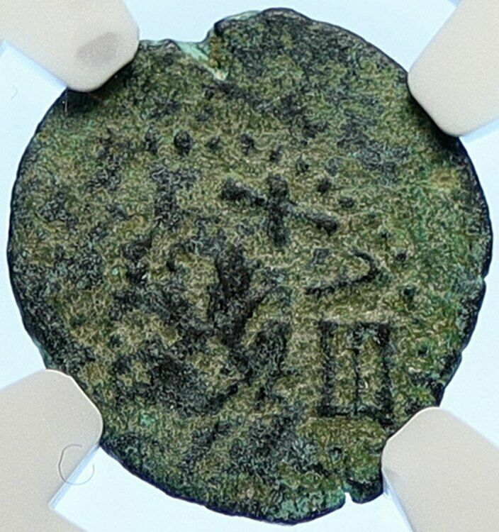 Authentic Ancient JEWISH WAR v ROMANS Yr 2 Historical JERUSALEM Coin NGC i106517