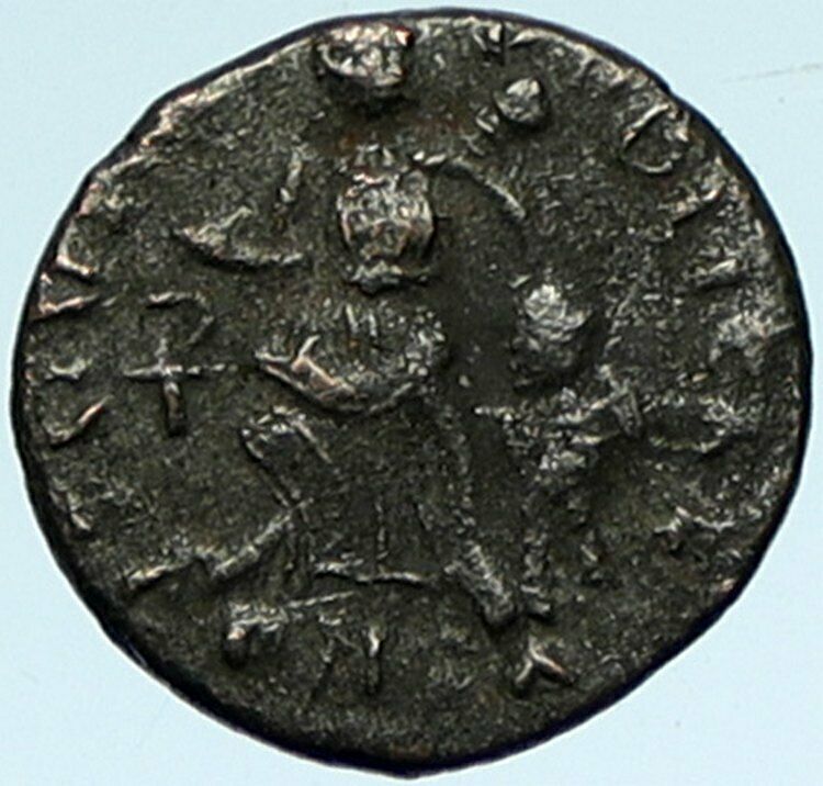 THEODOSIUS I the GREAT Authentic Ancient CHRISTIAN CHI-RHO Roman Coin i103437