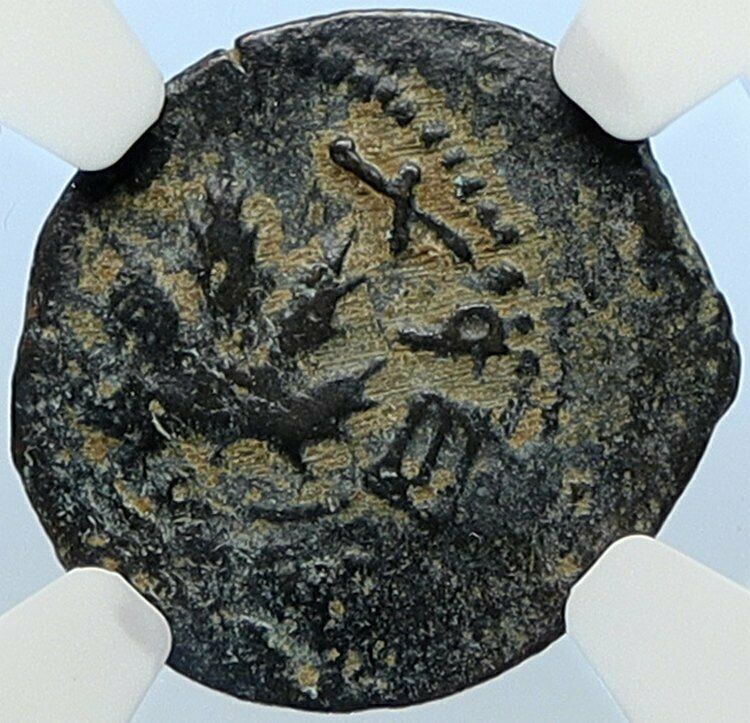 Authentic Ancient JEWISH WAR v ROMANS Yr 2 Historical JERUSALEM Coin NGC i106522