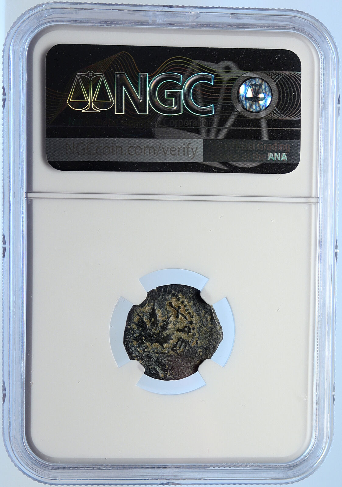 Authentic Ancient JEWISH WAR v ROMANS Yr 2 Historical JERUSALEM Coin NGC i106522