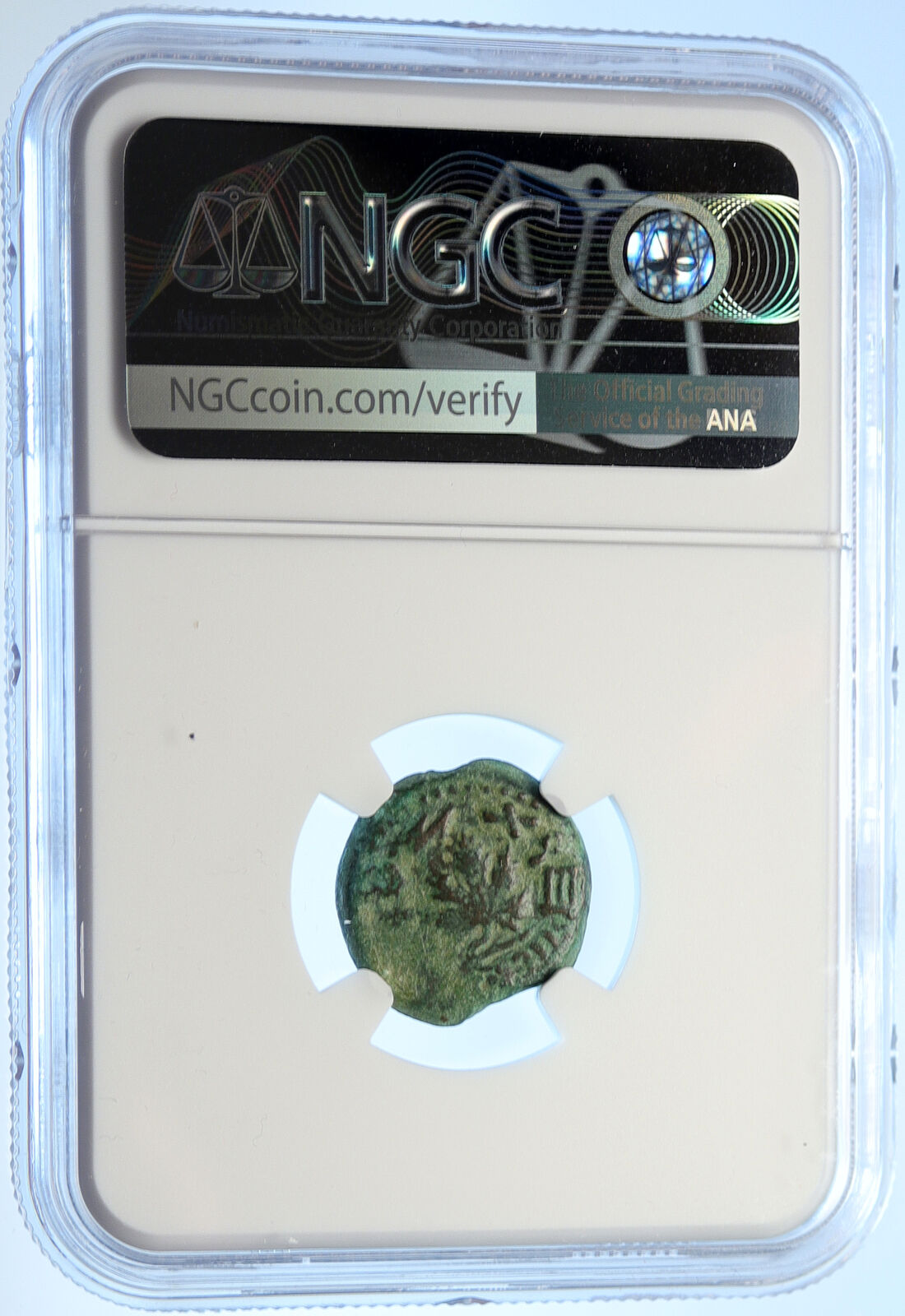 Authentic Ancient JEWISH WAR v ROMANS Yr 2 Historical JERUSALEM Coin NGC i106518