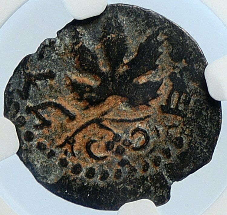 Authentic Ancient JEWISH WAR v ROMANS Yr 2 Historical JERUSALEM Coin NGC i106521