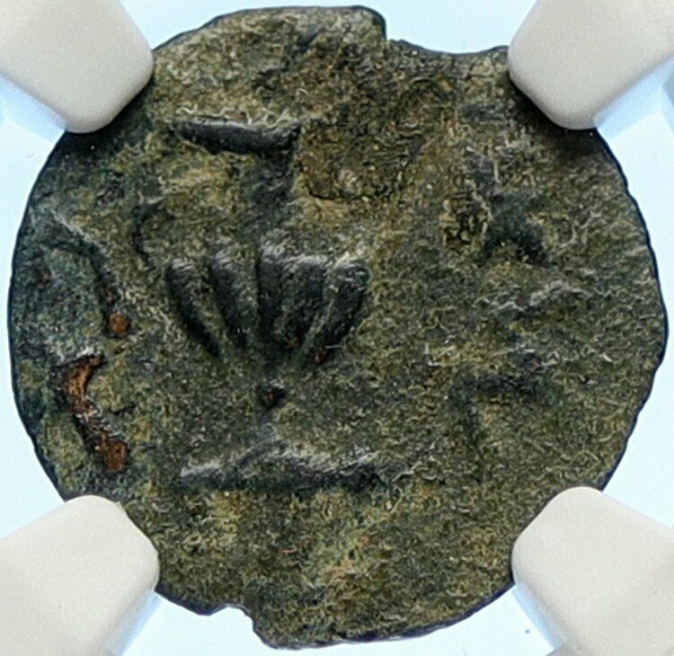 Authentic Ancient JEWISH WAR v ROMANS Yr 2 Historical JERUSALEM Coin NGC i106509