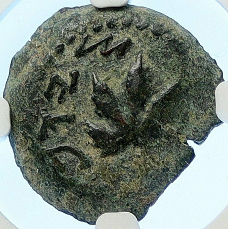 Authentic Ancient JEWISH WAR v ROMANS Yr 2 Historical JERUSALEM Coin NGC i106512