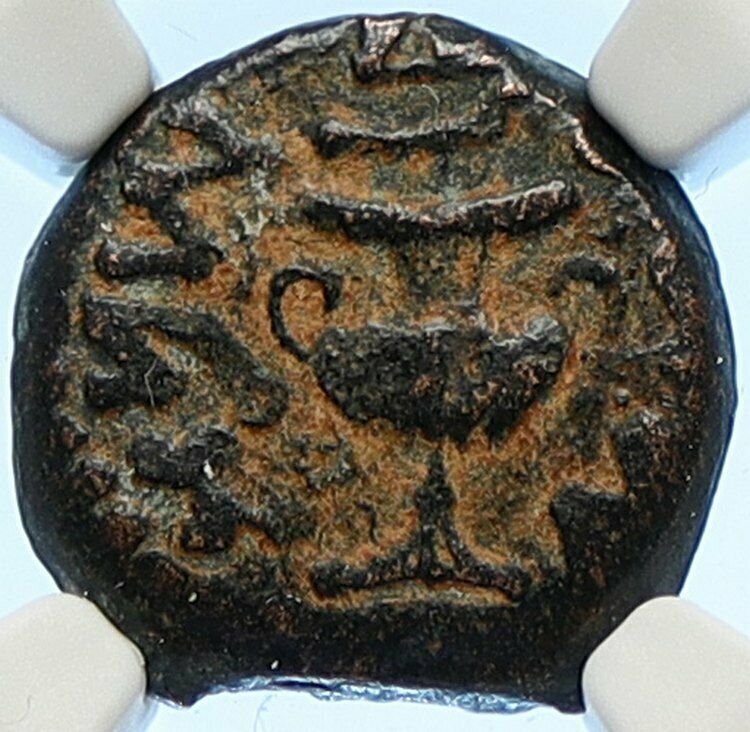 Authentic Ancient JEWISH WAR v ROMANS Yr 2 Historical JERUSALEM Coin NGC i106511