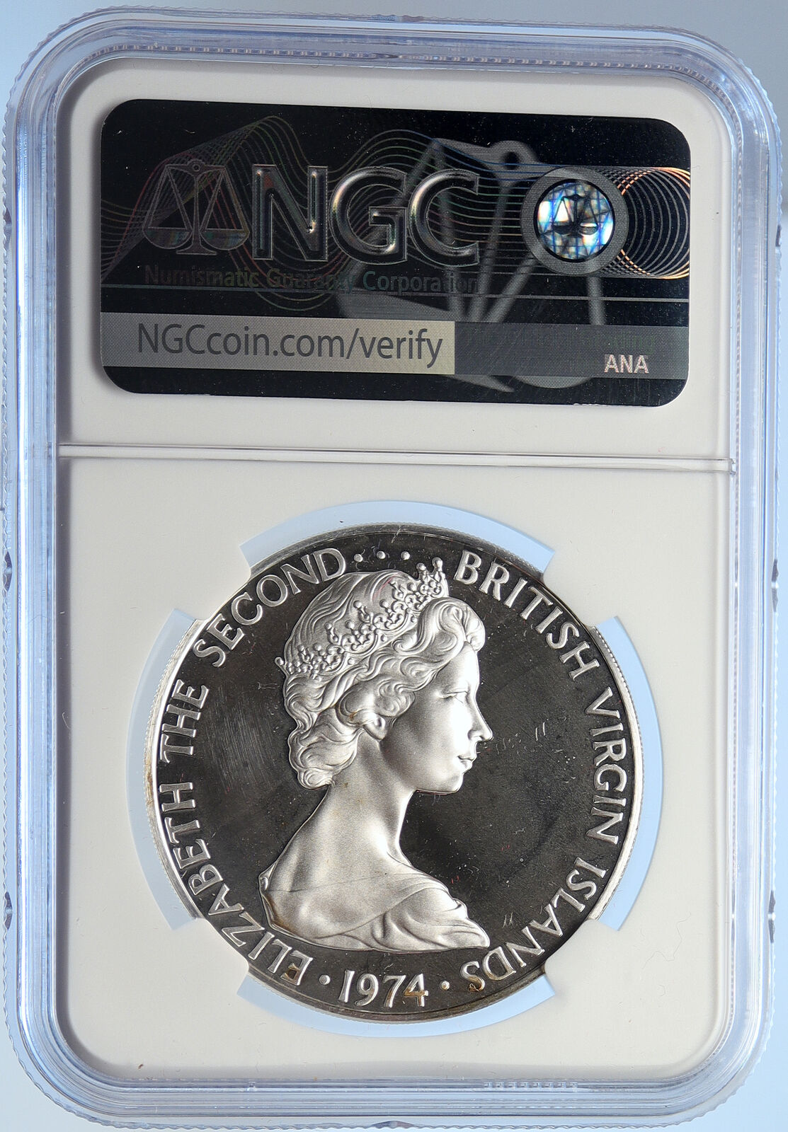 1974 British Virgin Islands UK Elizabeth II BIRD Proof Silver Coin NGC i106536