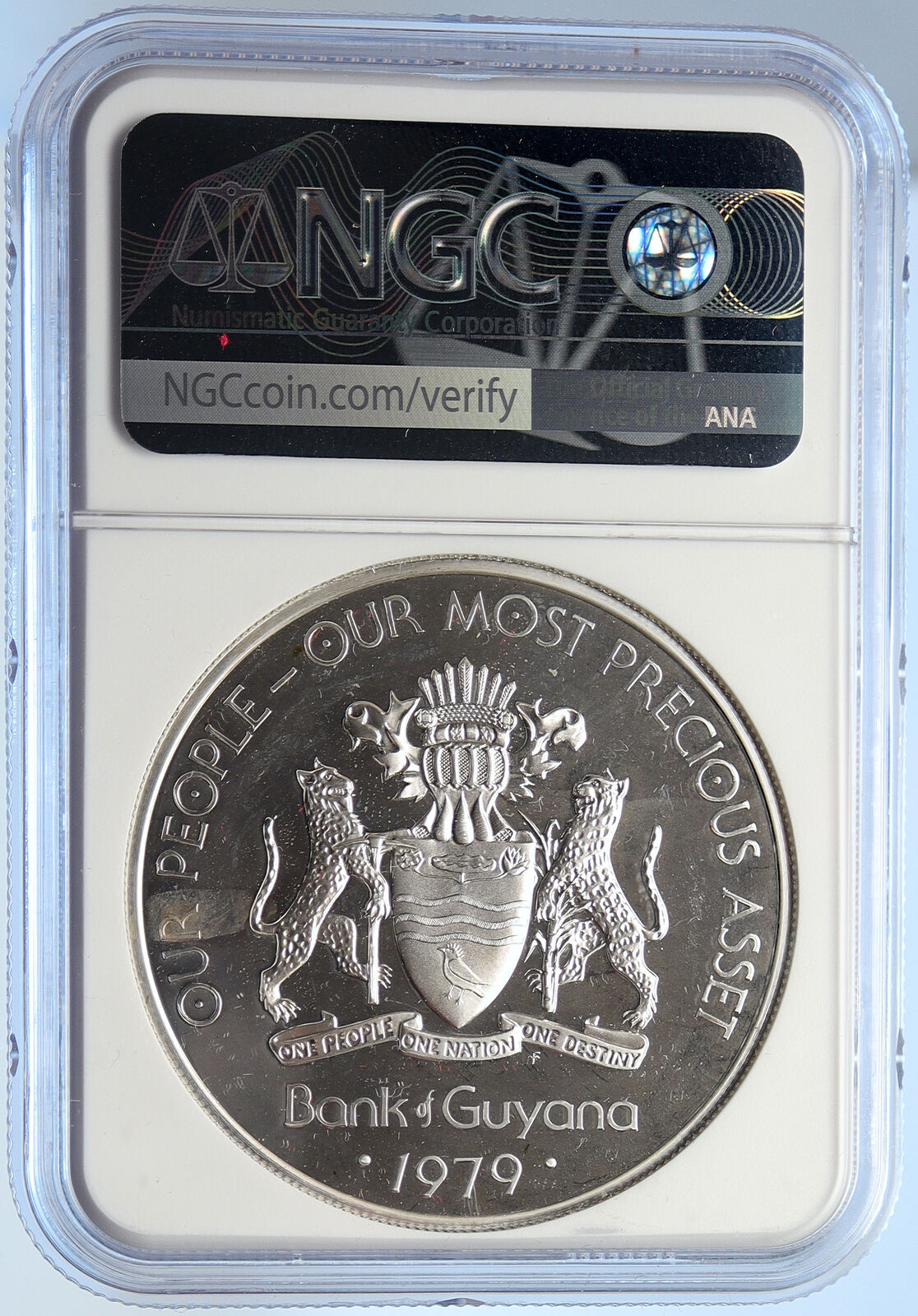 1979 GUYANA National HERO Cuffy KOFI KOFFI Old Proof Silver $10 NGC Coin i106532