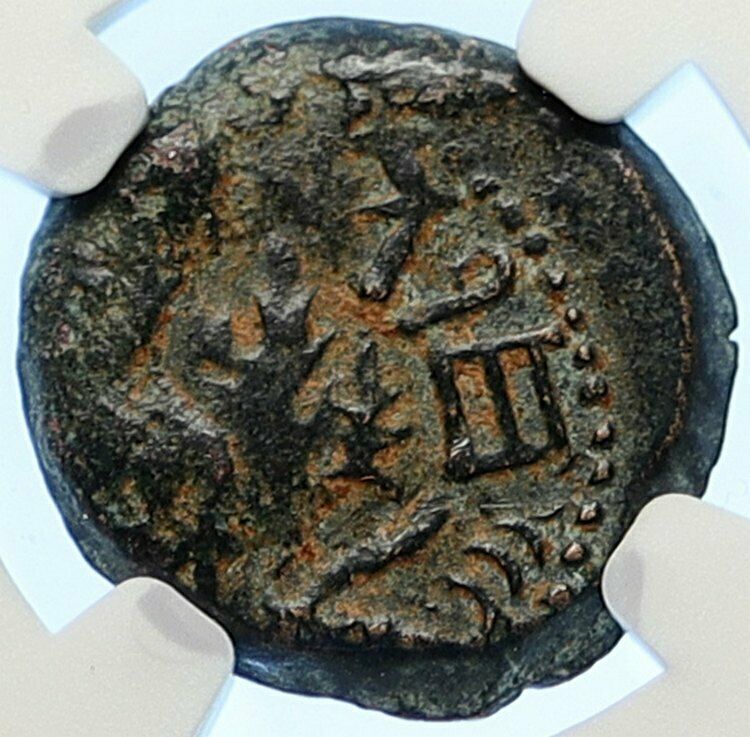 Authentic Ancient JEWISH WAR v ROMANS Yr 2 Historical JERUSALEM Coin NGC i106515