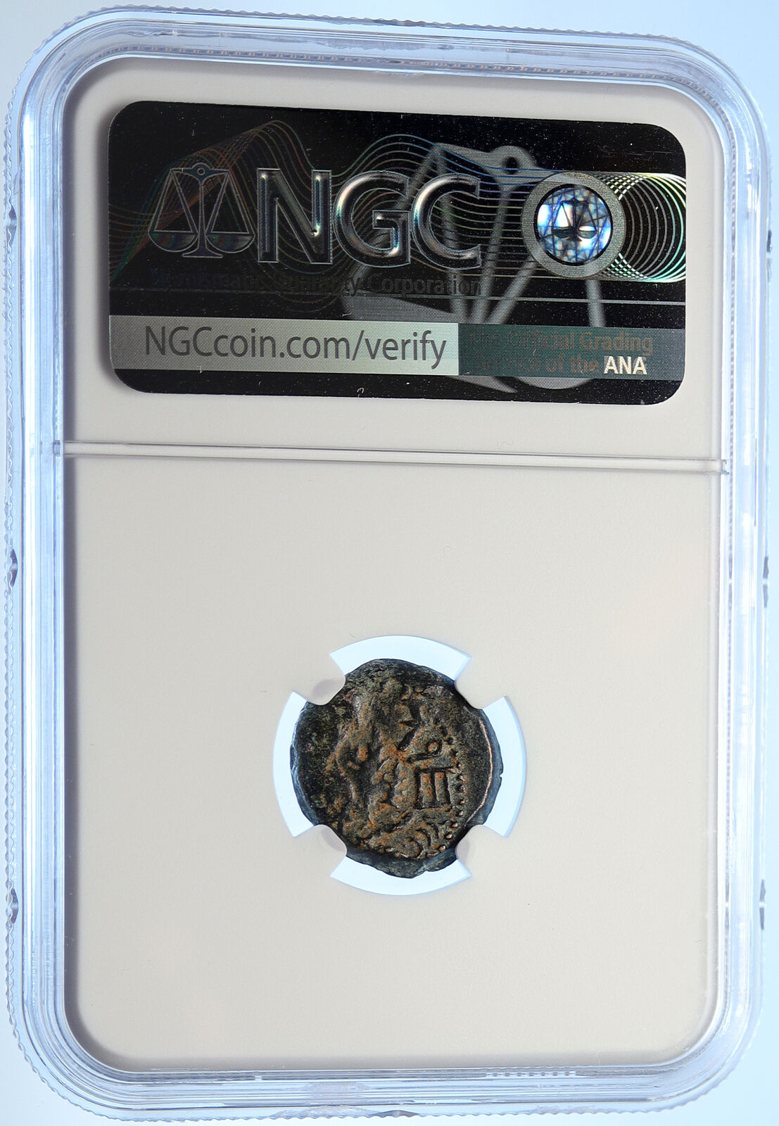 Authentic Ancient JEWISH WAR v ROMANS Yr 2 Historical JERUSALEM Coin NGC i106515