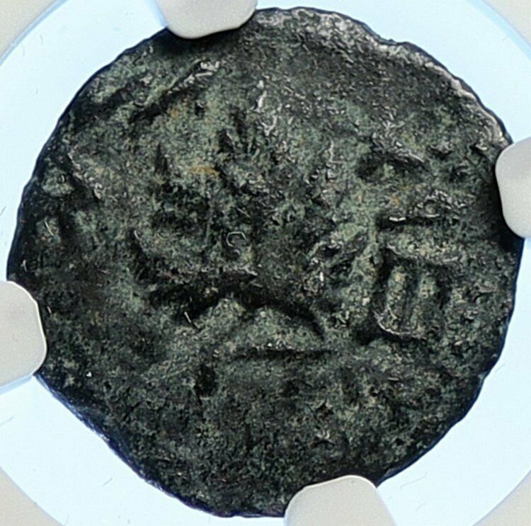 Authentic Ancient JEWISH WAR v ROMANS Yr 2 Historical JERUSALEM Coin NGC i106519