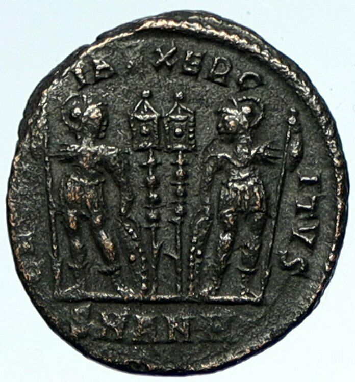 CONSTANTIUS II Antioch Authentic Ancient Roman Coin WAR LEGION SOLDIERS i103446