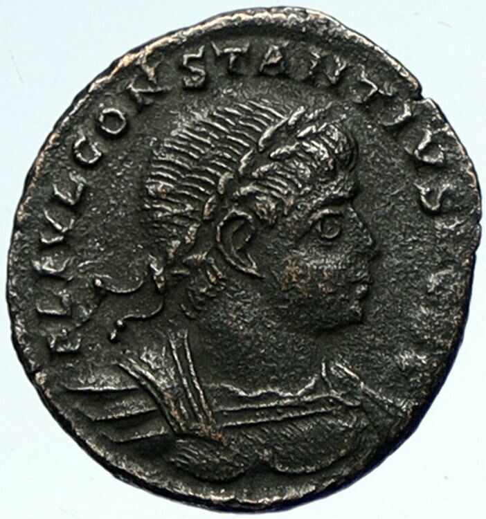 CONSTANTIUS II Antioch Authentic Ancient Roman Coin WAR LEGION SOLDIERS i103446