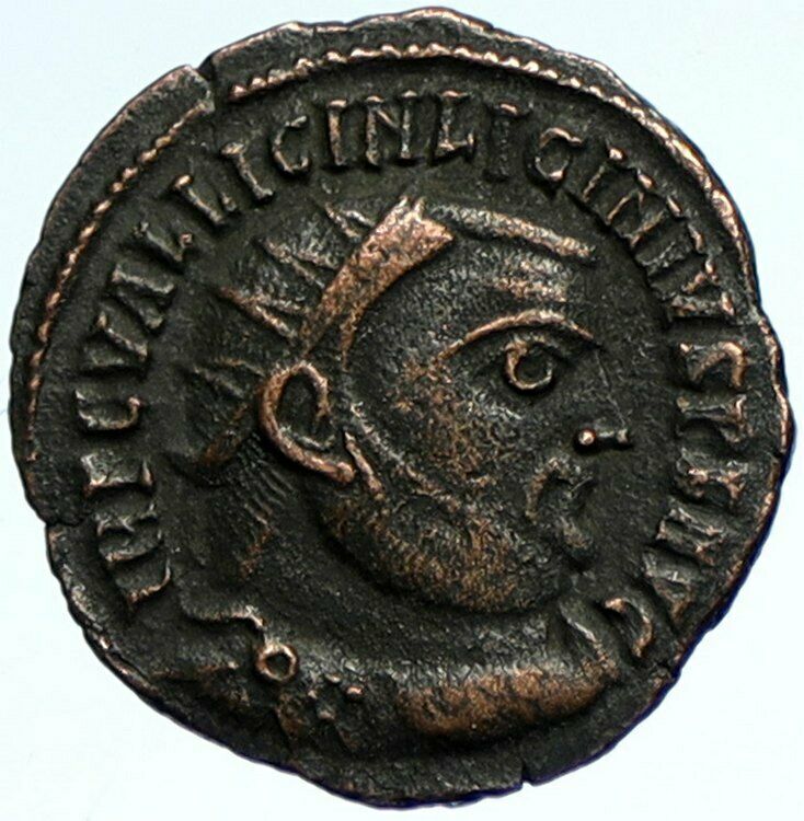 LICINIUS I Authentic Ancient 321AD ALEXANDRIA Roman Coin JUPITER EAGLE i102637