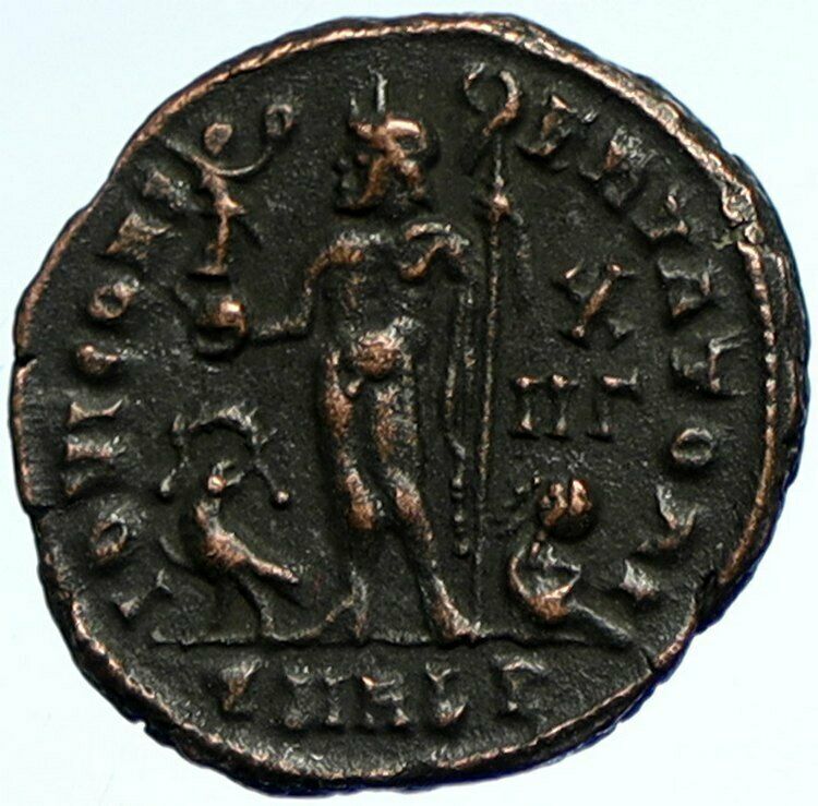 LICINIUS I Authentic Ancient 321AD ALEXANDRIA Roman Coin JUPITER EAGLE i102637