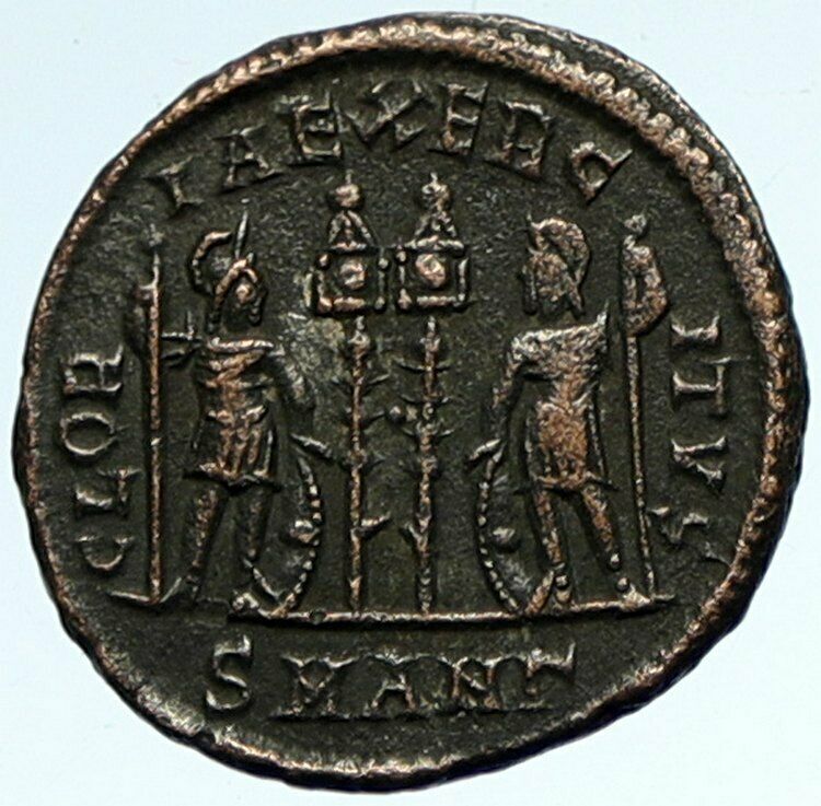 CONSTANTINE I the Great Authentic Ancient Roman Coin LEGION WAR SOLDIERS i103408