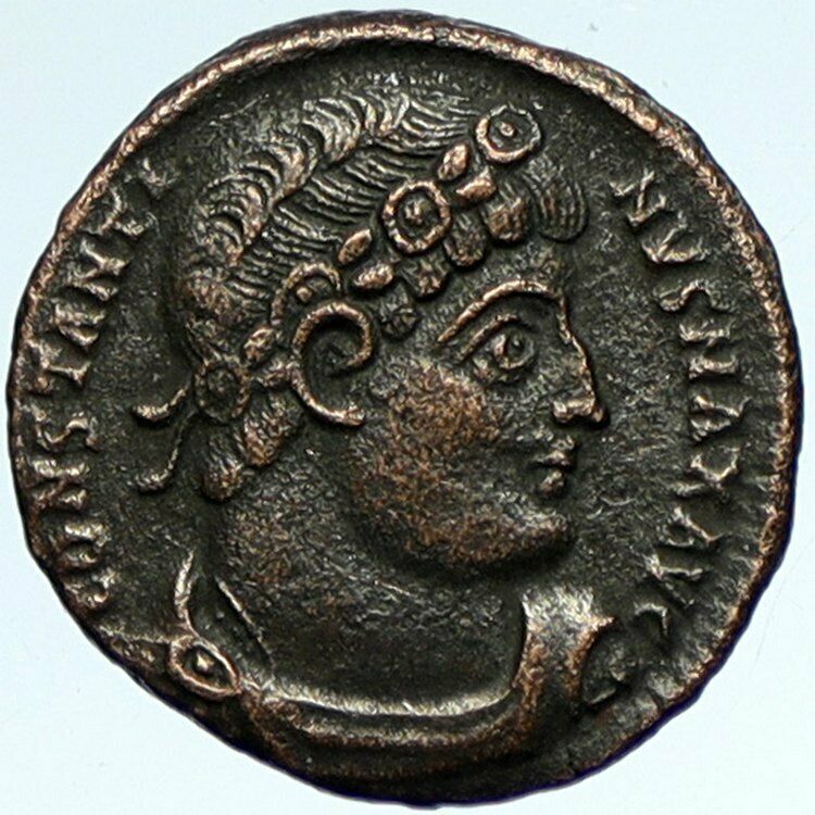 CONSTANTINE I the Great Authentic Ancient Roman Coin LEGION WAR SOLDIERS i103408