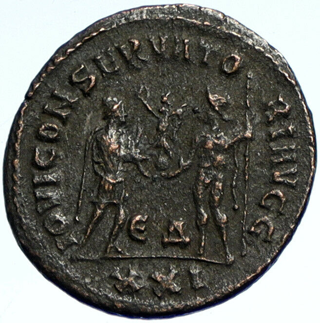 MAXIMIAN w JUPITER Zeus Authentic Ancient 285AD Genuine OLD Roman Coin i102632