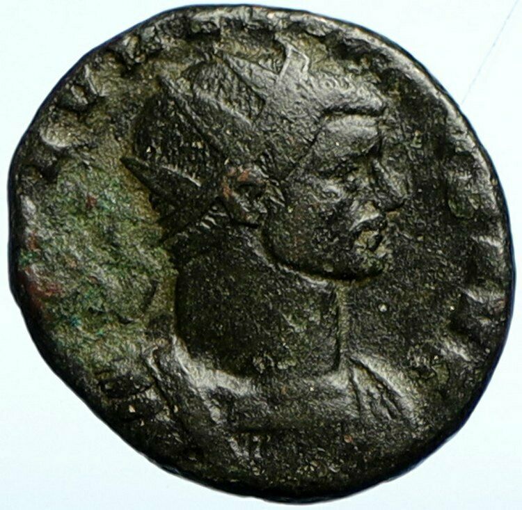 AURELIAN Authentic Ancient 270AD Orignal Genuine Roman Coin GLOBE ZEUS i102068