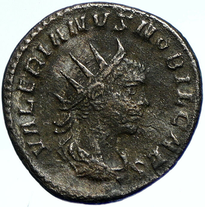 VALERIAN II Gallienus Son Authentic Ancient Silver Roman Coin CROWNING i102634