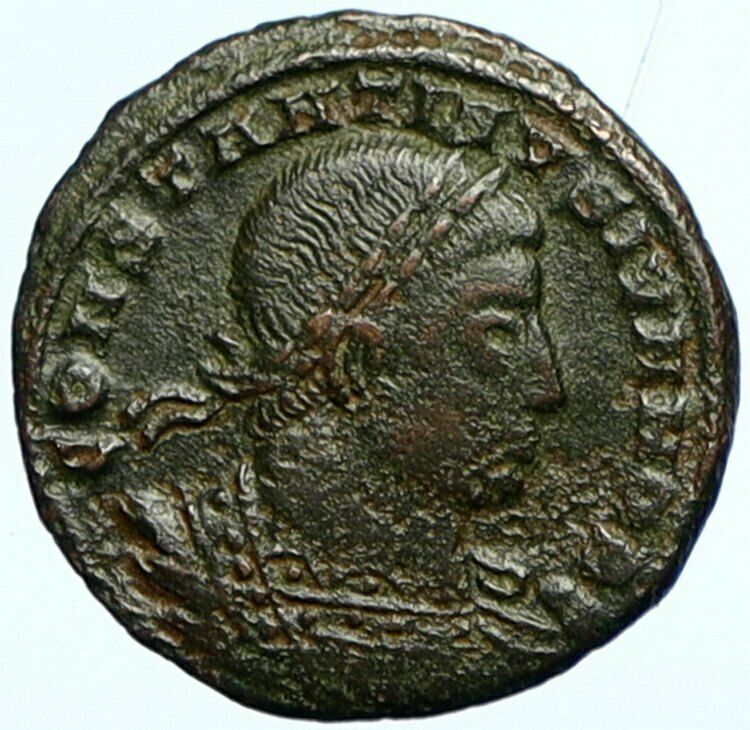 CONSTANTINE II Jr 330AD Authentic Ancient Roman Coin WAR LEGION SOLDIERS i102071