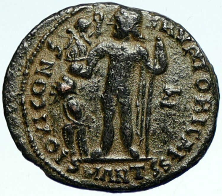 LICINIUS II Jr. 317AD Antioch Authentic Ancient Roman Coin JUPITER ZEUS i103374