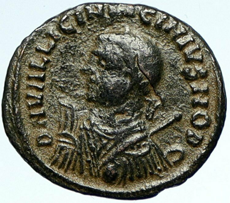 LICINIUS II Jr. 317AD Antioch Authentic Ancient Roman Coin JUPITER ZEUS i103374