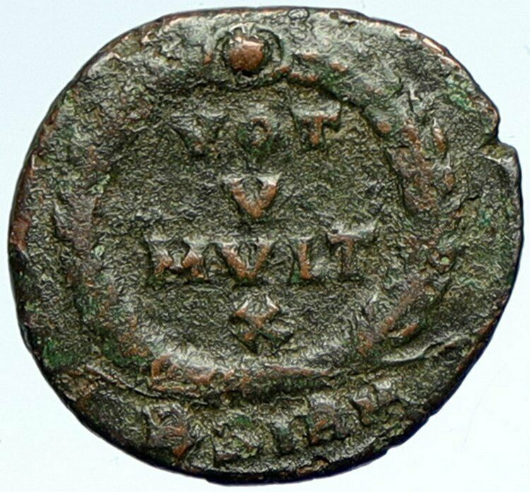 VALENTINIAN I 364AD Authentic Ancient Antique OLD Roman Coin VOT Wreath i103375