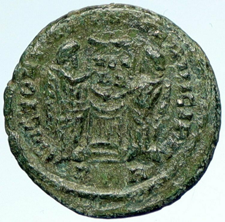 CONSTANTINE I the GREAT Authentic Ancient Ticinum VICTORIES @ ALTAR Coin i103371