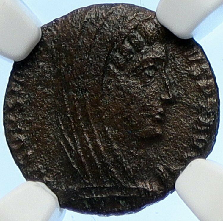 CONSTANTINE I the Great CHARIOT GOD HAND @ HEAVEN Ancient Roman Coin NGC i106542