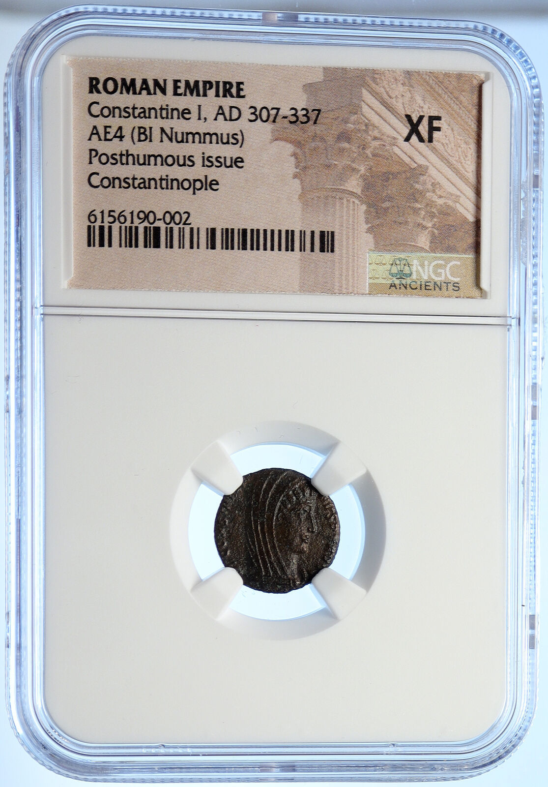 CONSTANTINE I the Great CHARIOT GOD HAND @ HEAVEN Ancient Roman Coin NGC i106542