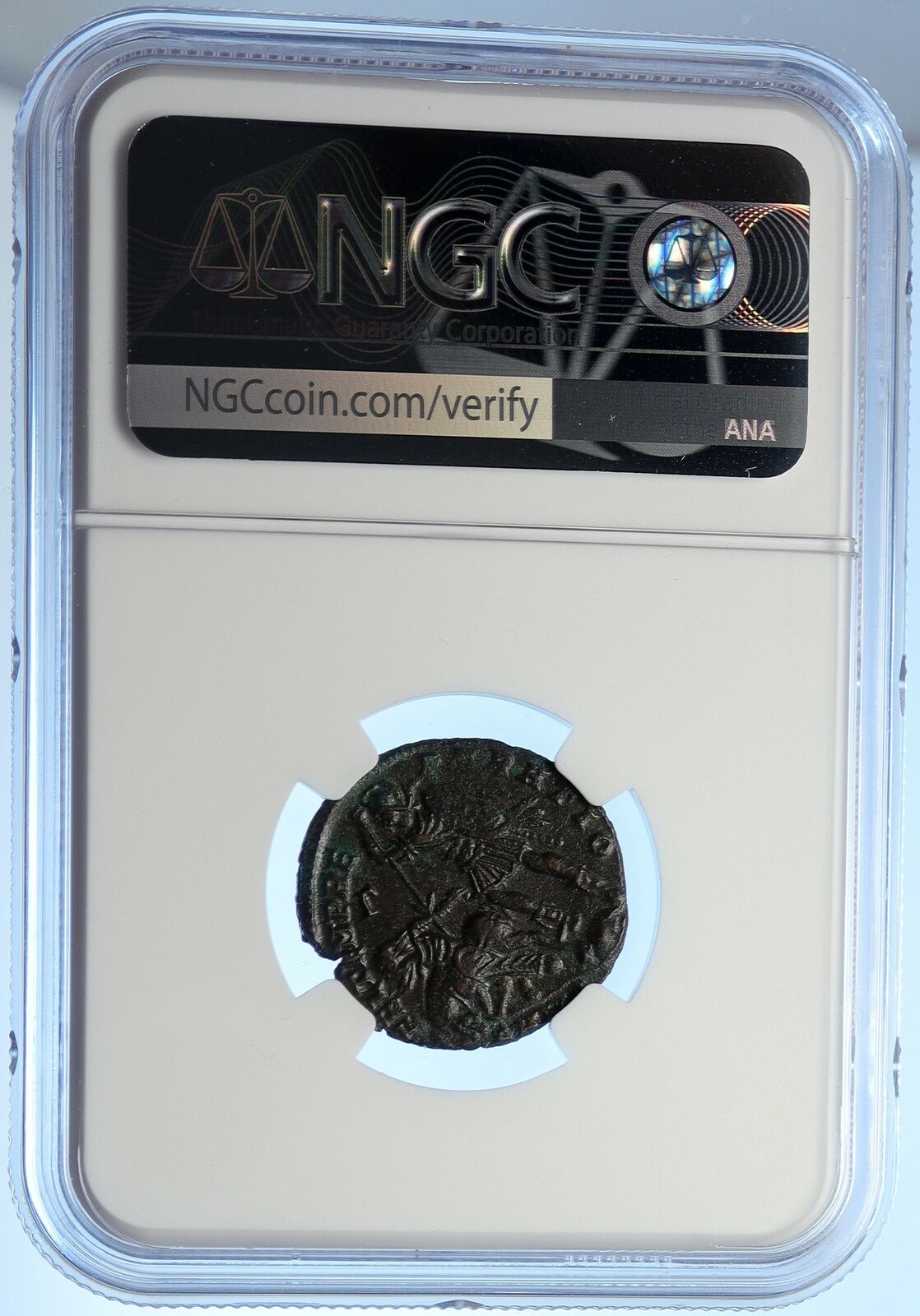 CONSTANTIUS II 351AD Nicomedia Ancient Roman Coin HORSEMAN SPEARED NGC i106547