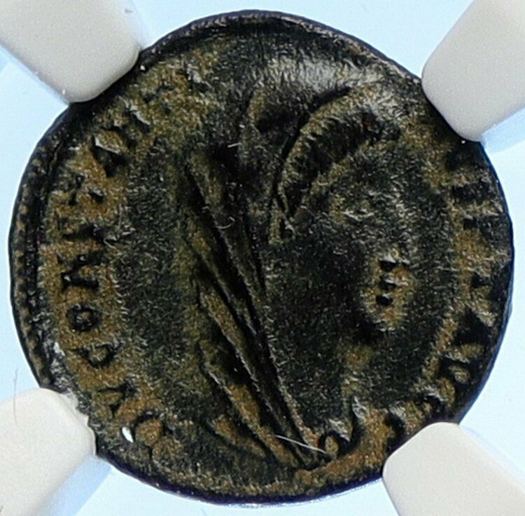 CONSTANTINE I the Great CHARIOT GOD HAND @ HEAVEN Ancient Roman Coin NGC i106544