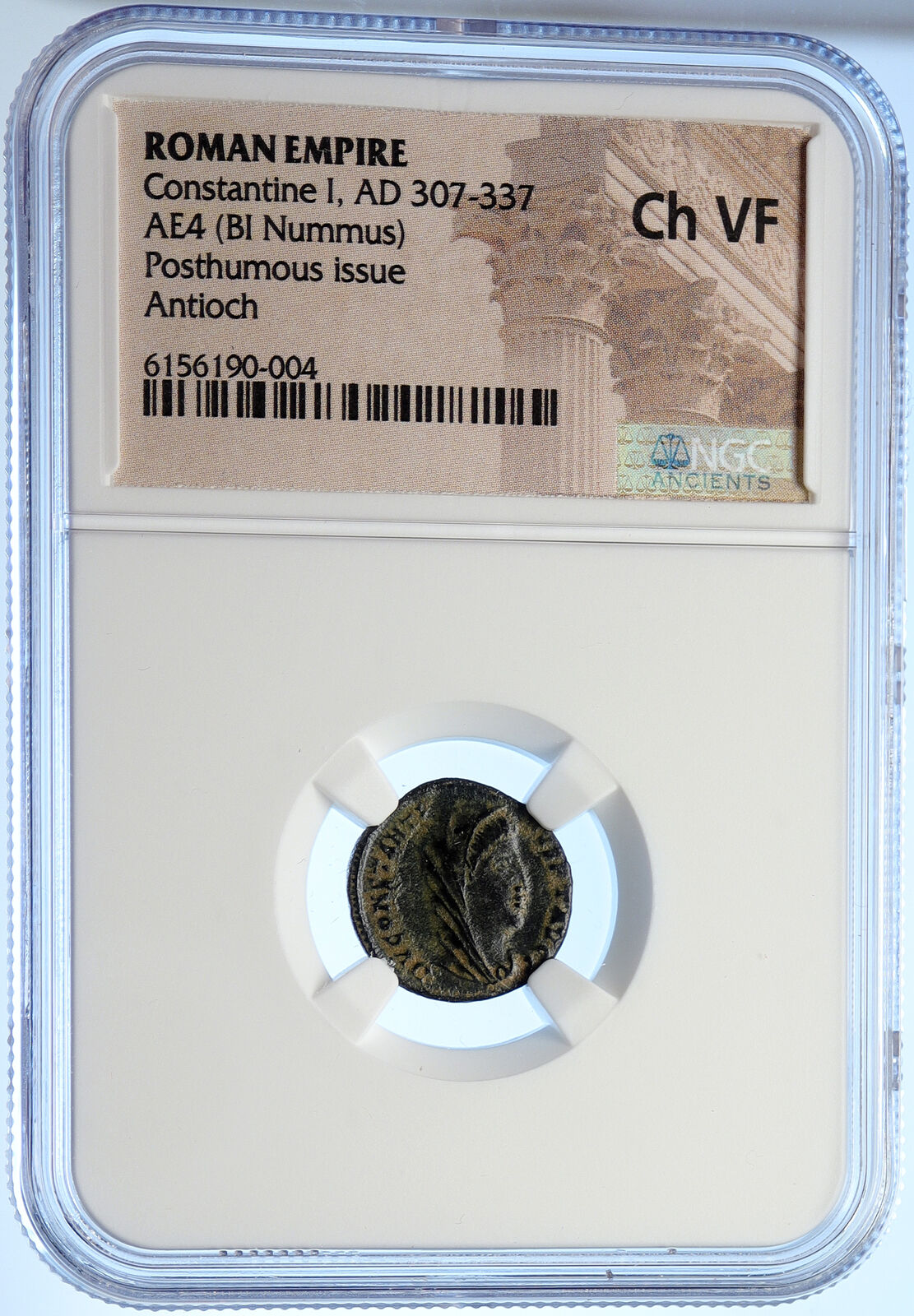 CONSTANTINE I the Great CHARIOT GOD HAND @ HEAVEN Ancient Roman Coin NGC i106544