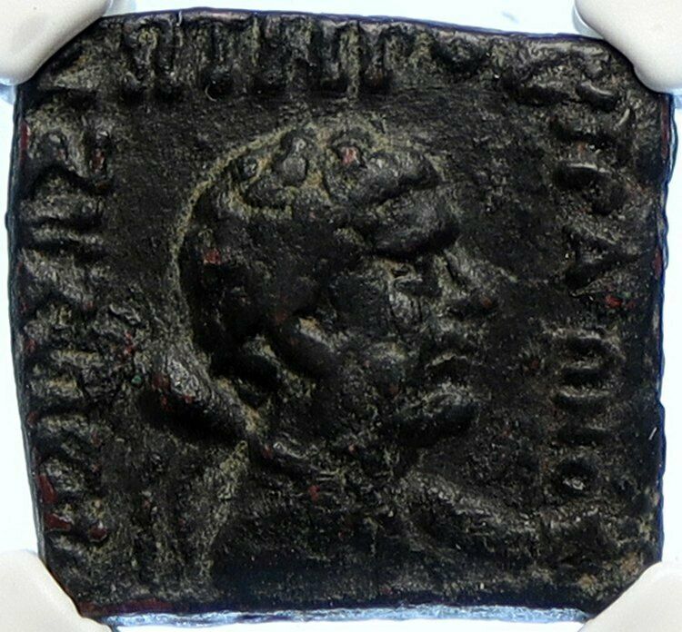 KING STRATO I 110BC Indo- Greek Ancient Coin of India HERCULES NIKE NGC i106553