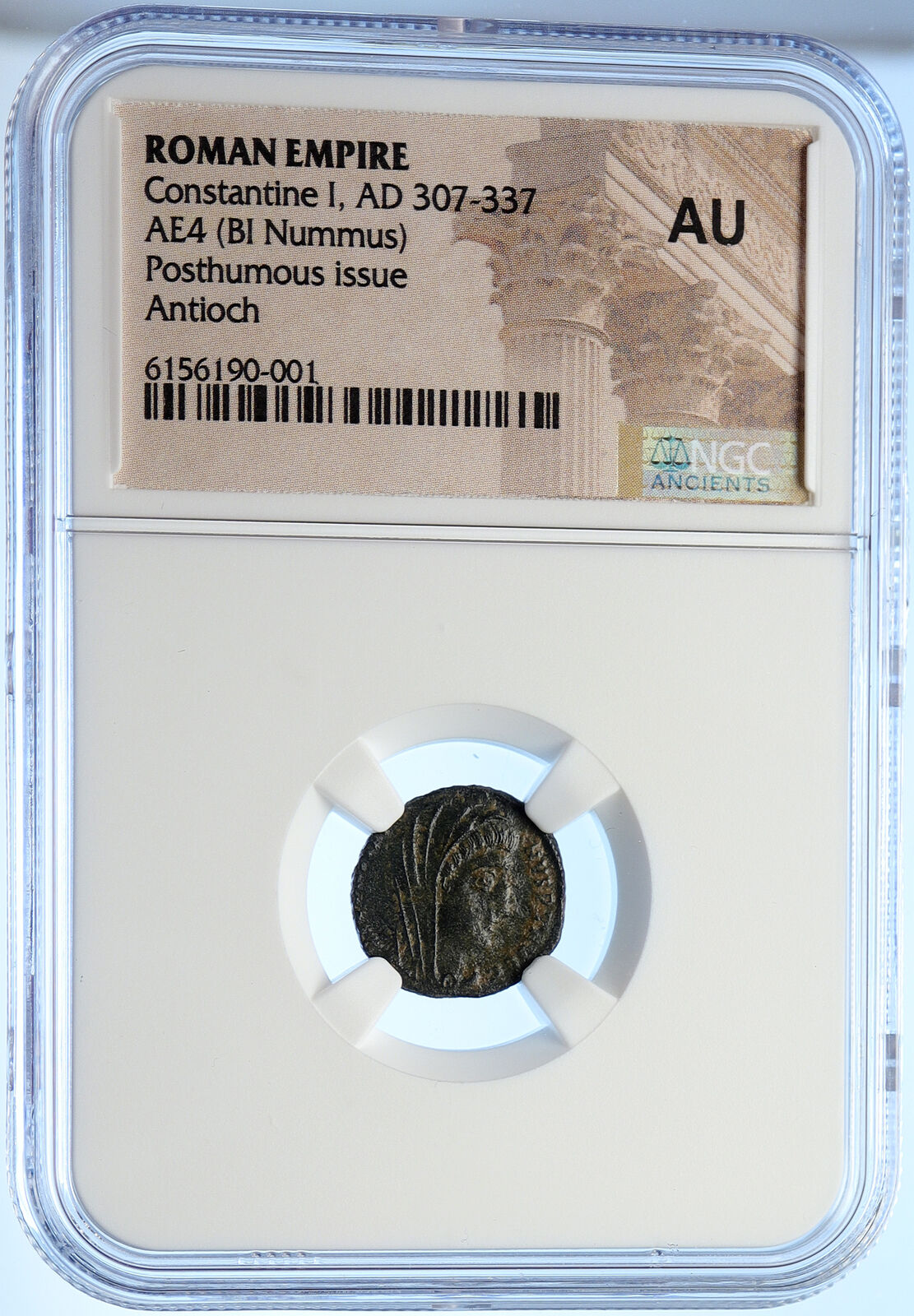 CONSTANTINE I the Great CHARIOT GOD HAND @ HEAVEN Ancient Roman Coin NGC i106541