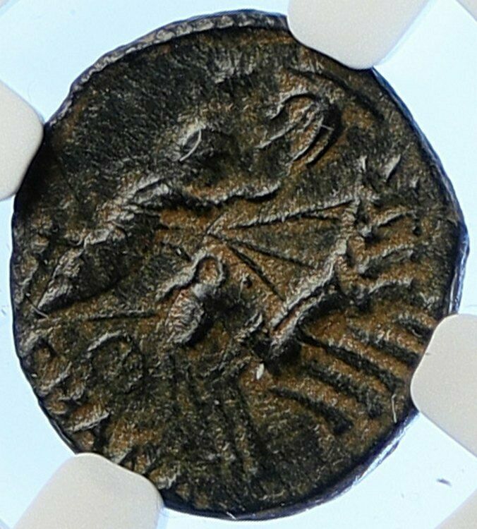 CONSTANTINE I the Great CHARIOT GOD HAND @ HEAVEN Ancient Roman Coin NGC i106549