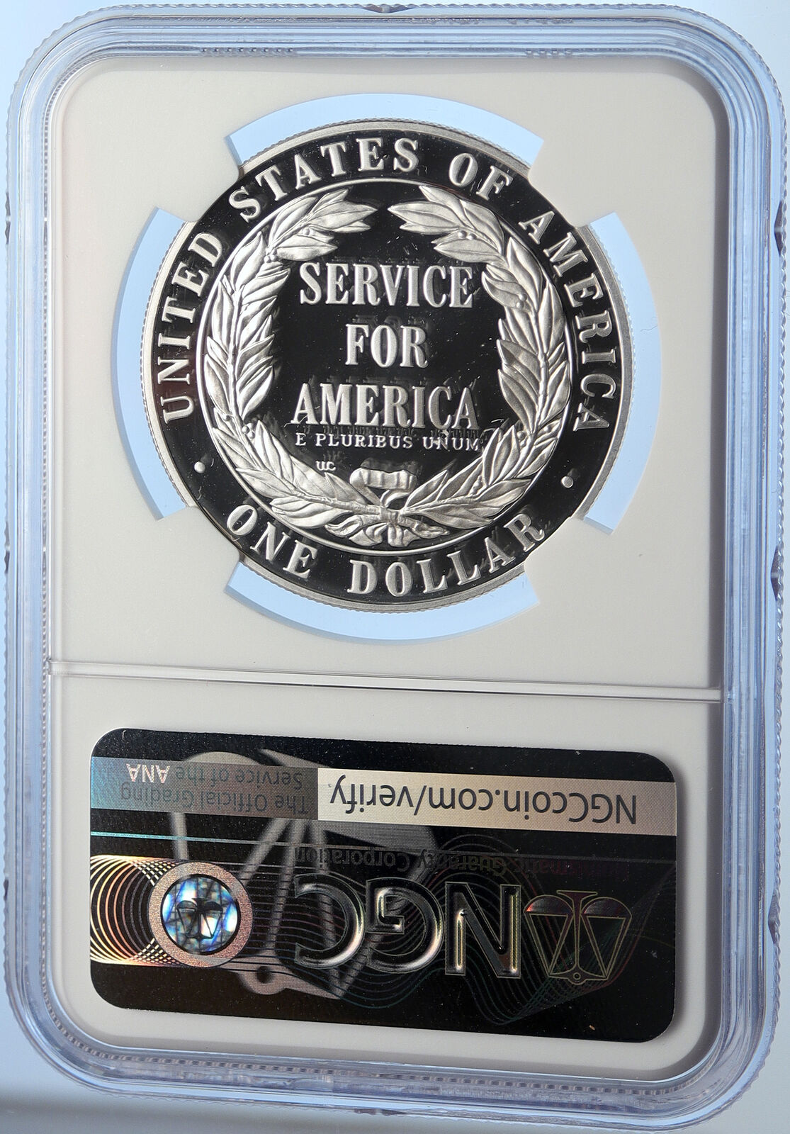 1996 S United States COMMUNITY SERVICE AMERICA Proof Silver $1 Coin NGC i106255