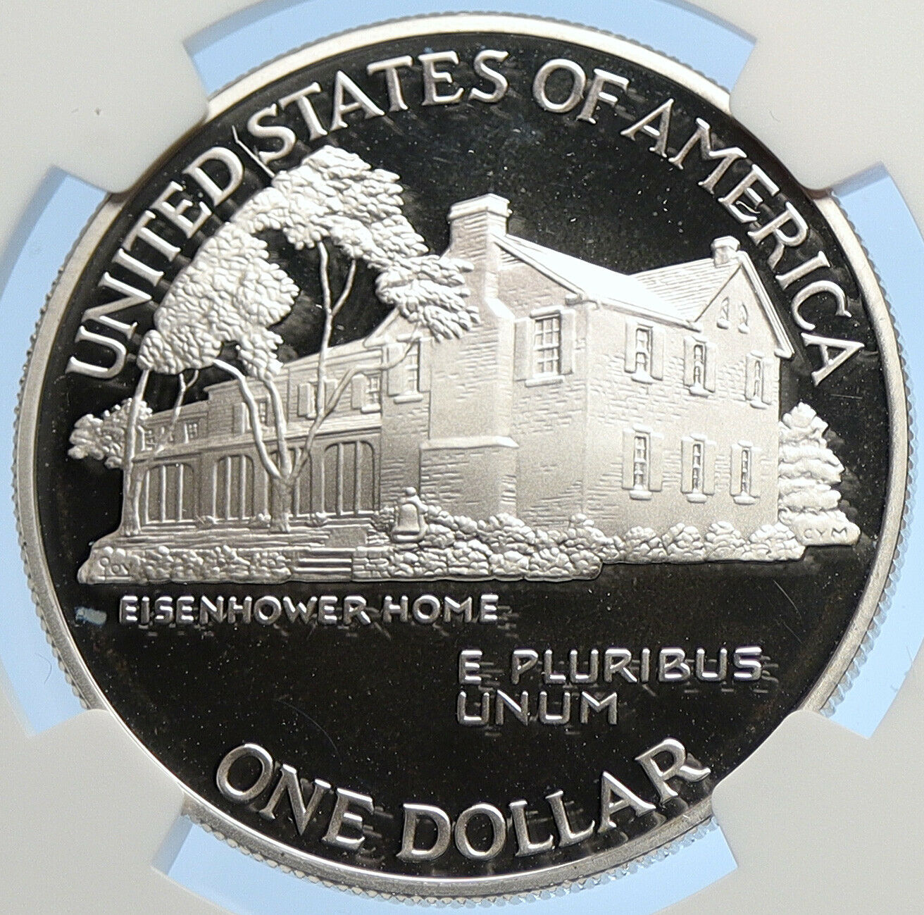 1990 P UNITED STATES USA President EISENHOWER Proof Silver $ Coin NGC i106254