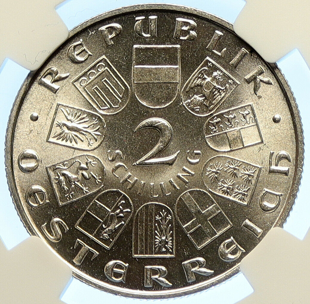 1933 AUSTRIA Ignaz Seipel Antique Silver 2 Shillings Austrian Coin NGC i106582