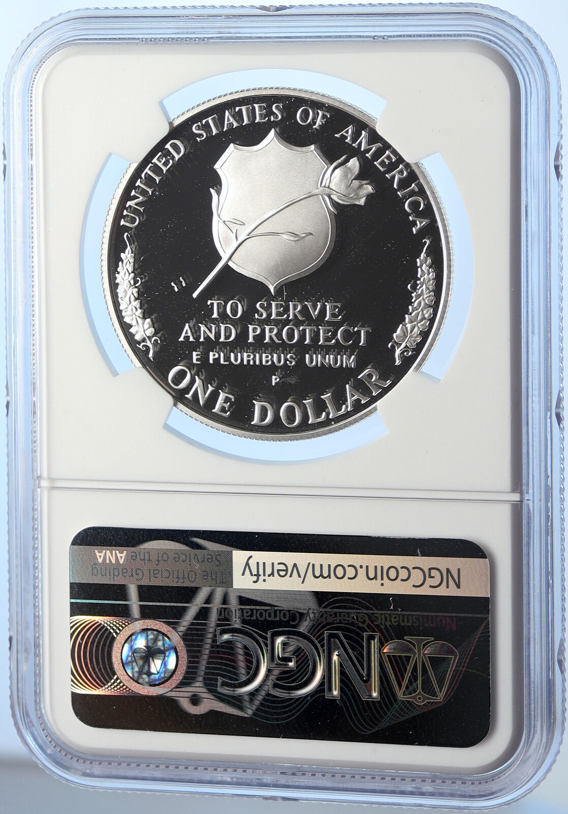 1997 United States HONOR LAW ENFORCEMENT Protect Proof Silver $ Coin NGC i106250