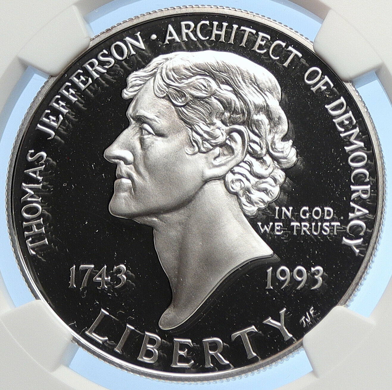 1993S UNITED STATES US President Thomas Jefferson Silver Dollar Coin NGC i106248