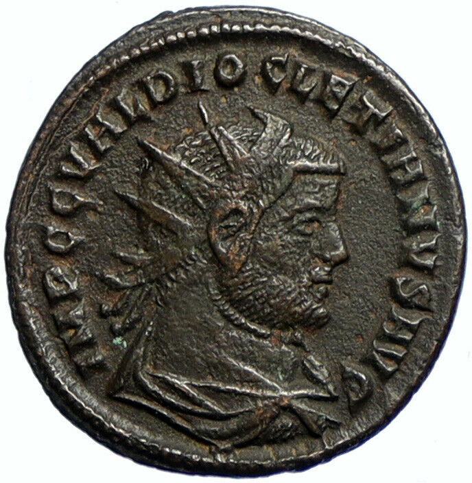 DIOCLETIAN Siscia AUTHENTIC Ancient Roman Coin Emp ZEUS AWARD VICTORY i102681