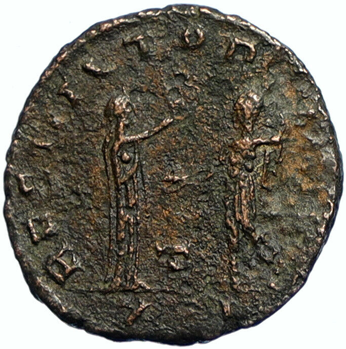 AURELIAN Wreath from Woman 274 AD Rare Ancient ANTIQUE OLD Roman Coin i102679