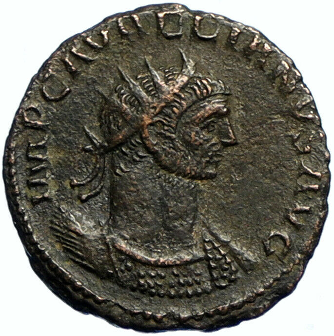 AURELIAN Wreath from Woman 274 AD Rare Ancient ANTIQUE OLD Roman Coin i102679