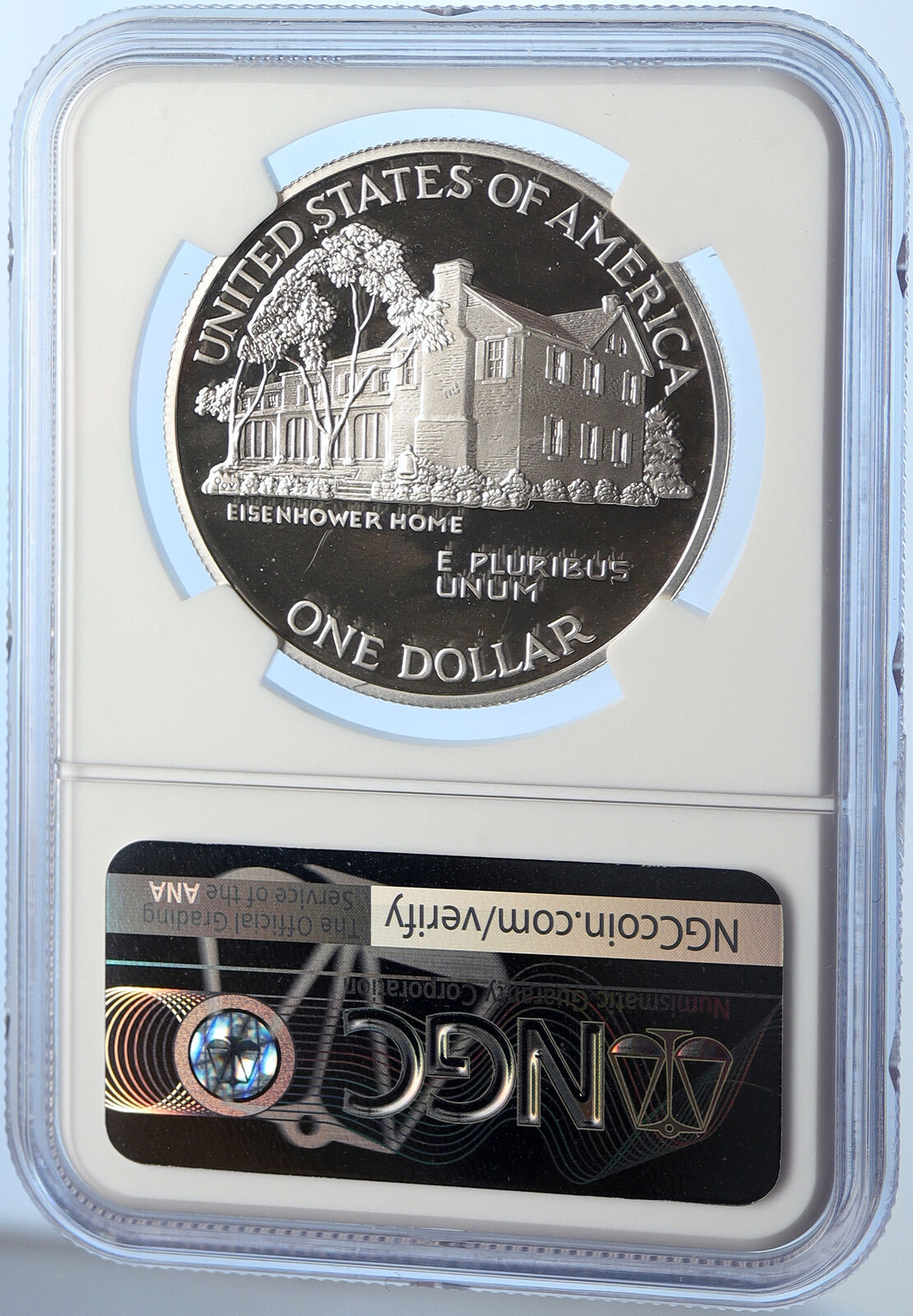 1990 P UNITED STATES USA President EISENHOWER Proof Silver $ Coin NGC i106252