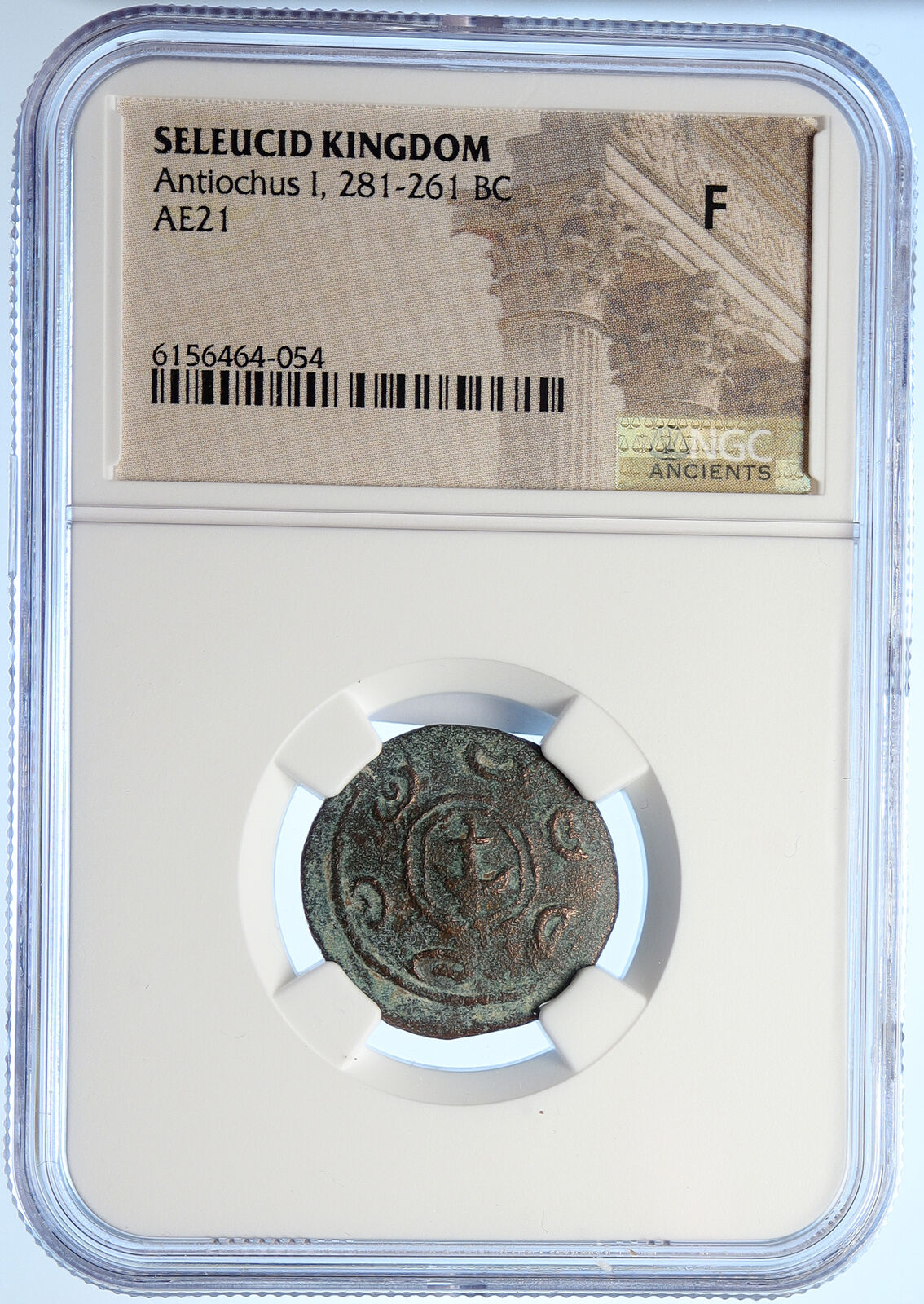 ANTIOCHOS I Soter Seleukid Ancient Greek MACEDONIA SHIELD ELEPHANT NGC i106760