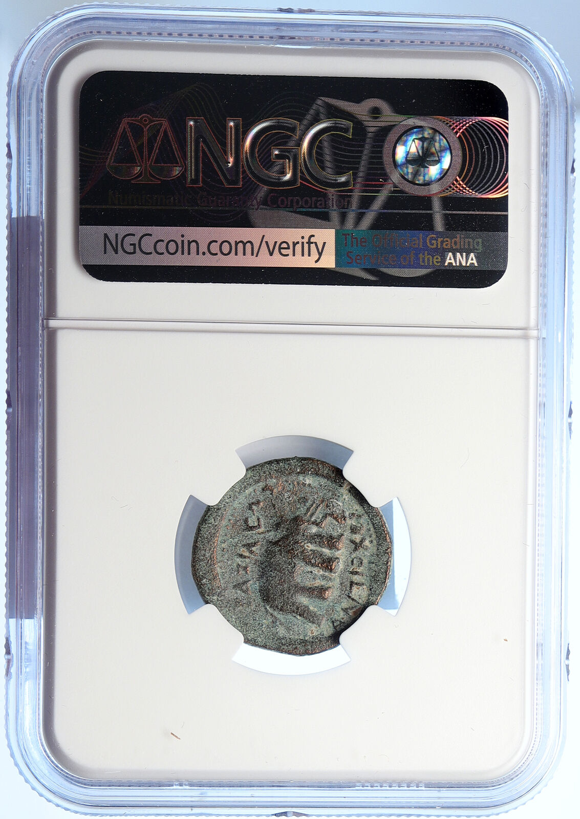 ANTIOCHOS I Soter Seleukid Ancient Greek MACEDONIA SHIELD ELEPHANT NGC i106760