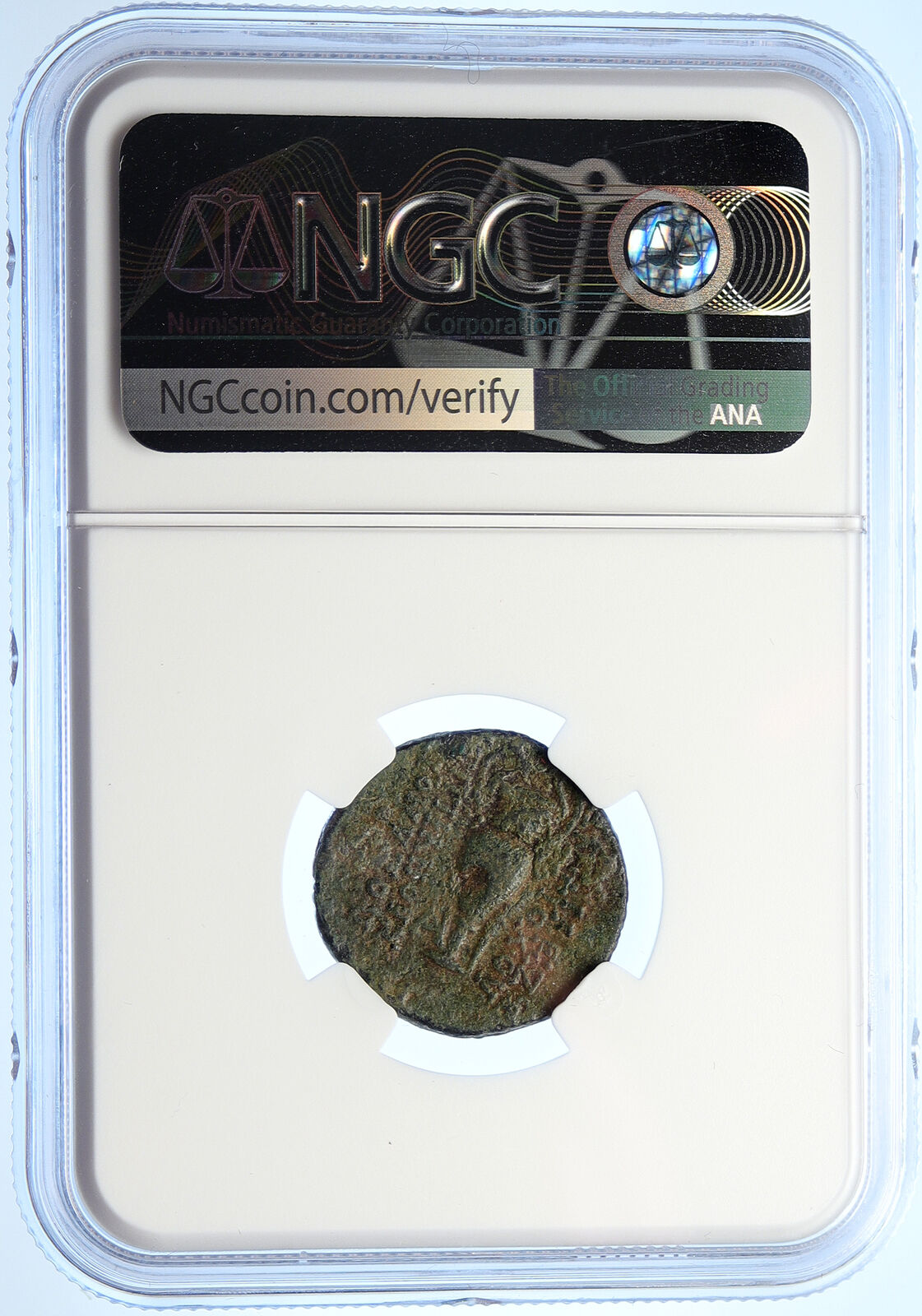 ANTIOCHOS VI 144BC Authentic SELEUKID Ancient Greek Coin KANTHAROS NGC i106761