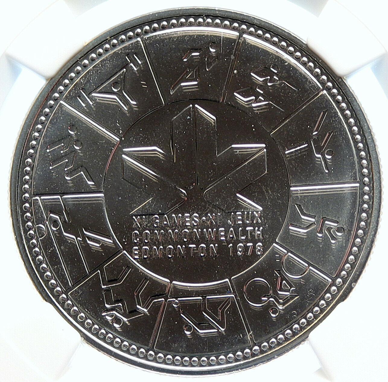 1978 CANADA UK Edmonton Commonwealth Games Specimen Silver Coin NGC i106788