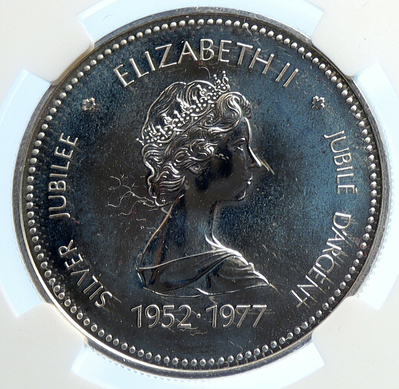 1977 CANADA ELIZABETH II Senate Throne Specimen Silver Dollar Coin NGC i106787